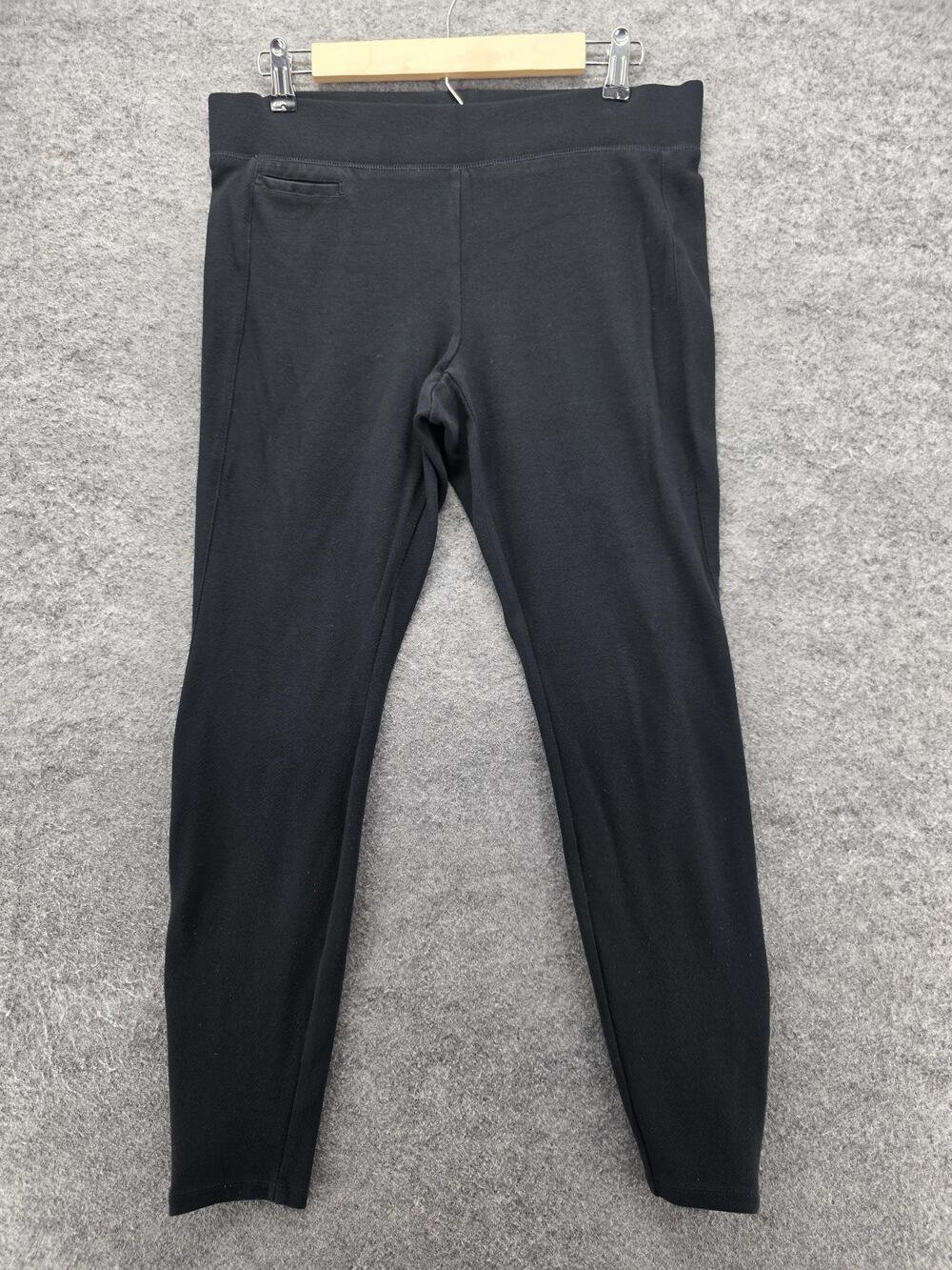 J Jill Leggings Womens Small Black Stretch Pull On Ankle Zip Slim Pants Pocket